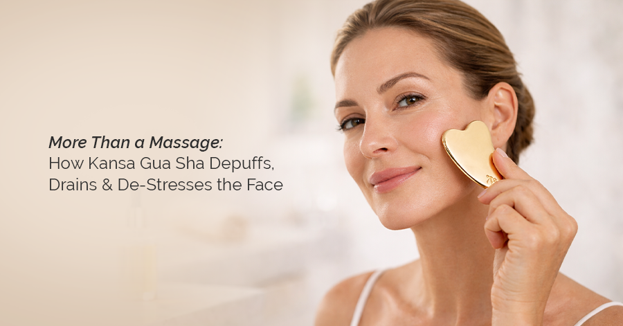 How Kansa Gua Sha Depuffs, Drains & De-Stresses the Face